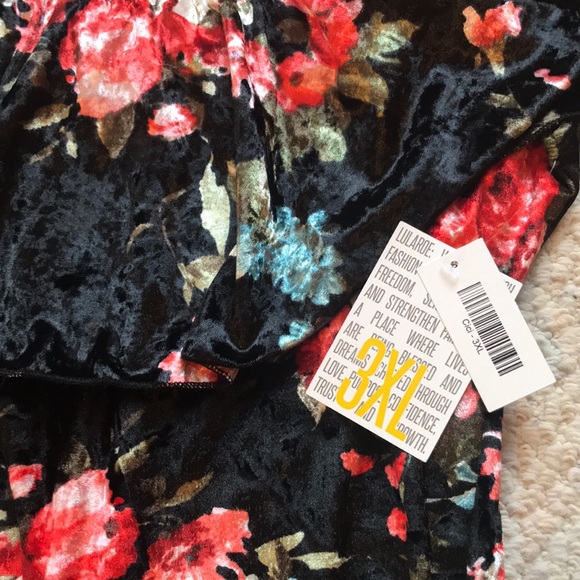 NWT LuLaRoe 3XL Cici off the shoulder dress - Picture 3 of 6